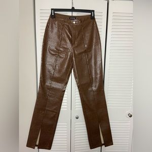 PLT- Brown Croc Pants